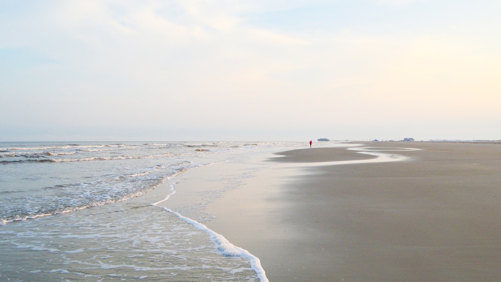 Das Bild zeigt den XXL-Sandstrand in Ording